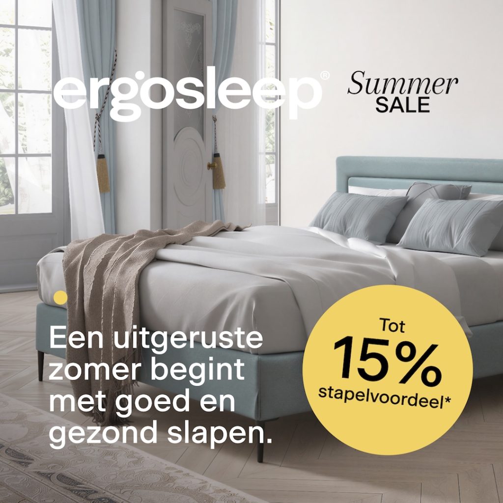 Summer Sale bij Ergosleep, tot 15% stapelkorting